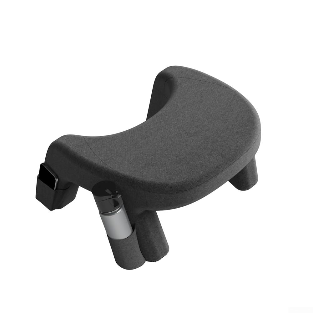 Cuscino da lettura in tessuto memory foam grigio stabile (grigio scuro)