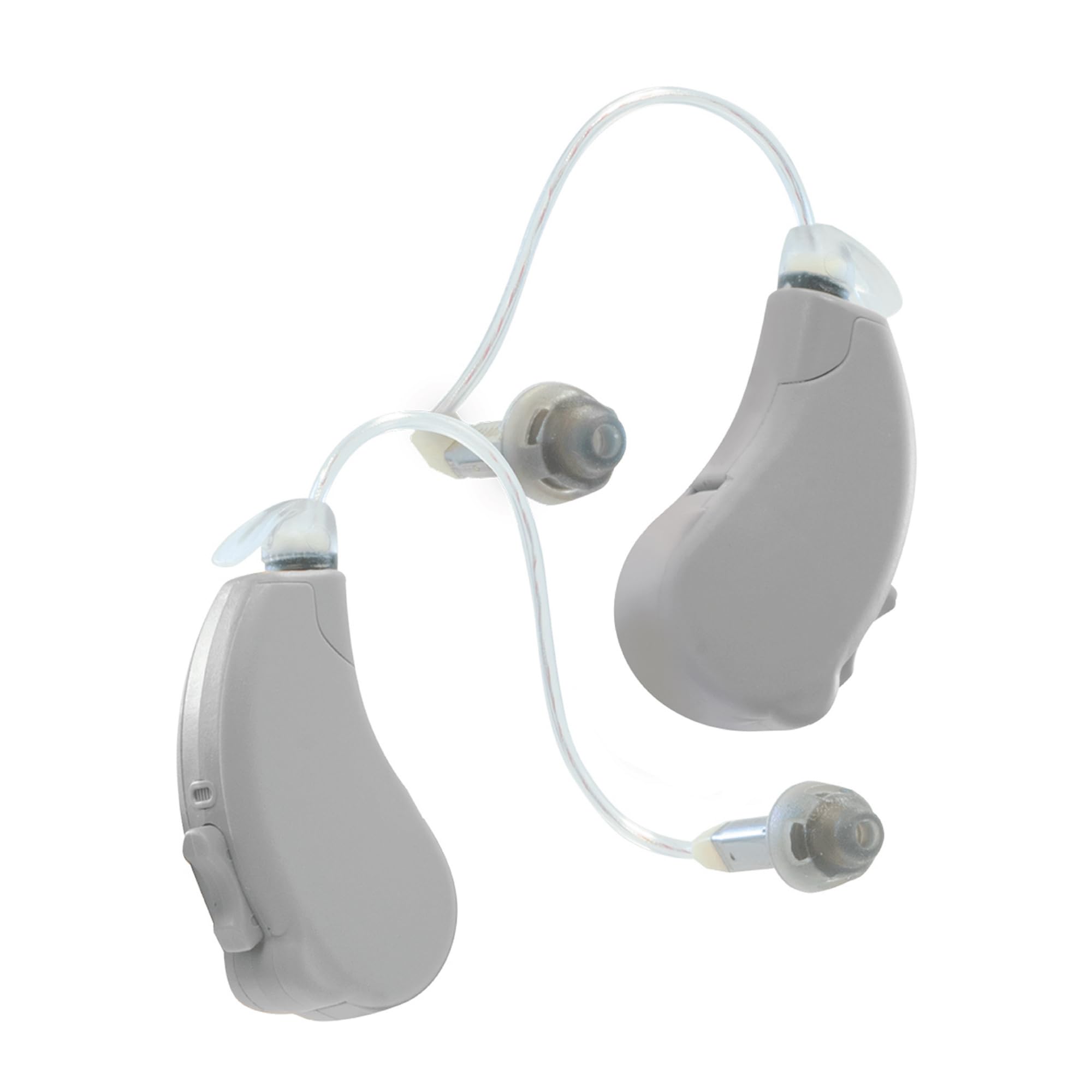 Lucid Hearing Engage Premium OTC Hearing Aids, Gray - iPhone Compatible - For Adults with Mild to Moderate Hearing Loss - Includes Bluetooth, App Controls & Speaker