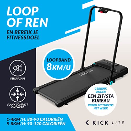 Bluefin Fitness Kick LITE Walking Pad| Loopband Voor Onder Je Bureau | Perfect voor Thuis en Inklapbaar | Compacte Walking Pad Loopband | Compatibel met Kinomap| Lichtgewicht Met Inklapbaar Stuur - Afbeelding 3