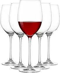 Jogo de 6 Taças de Vinho Cristal 610ml Premium Elegante Durável Transparente Resistênte