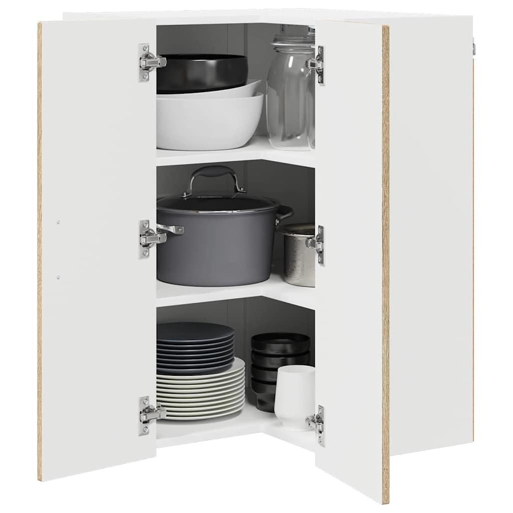 Küchenschrank Sonoma-Eiche 57x57x80 cm, Holzwerkstoff, Langlebiger Küchenschrank für Kochutensilien, Modernes Design, Praktische Aufbewahrung