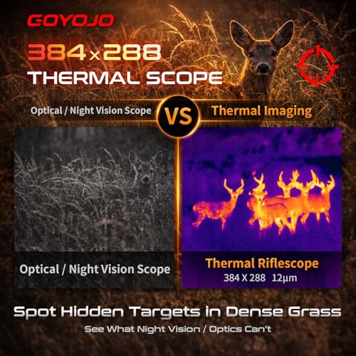 Image of GOYOJO G325 Thermal Imaging Monocular for Hunting, 384x288 (50 Hz) Infrared Night Vision Telescope, 25mm Focal Lens Thermal Scopes for Outdoor Night Vision Camera Telescope