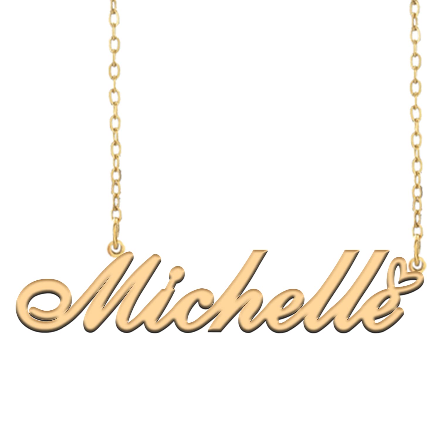 A168ACustom Pendant Name Necklace Customized Personalized Plated Name Necklace for Mother Daughter Christmas New Year Birthday Valentine's Day