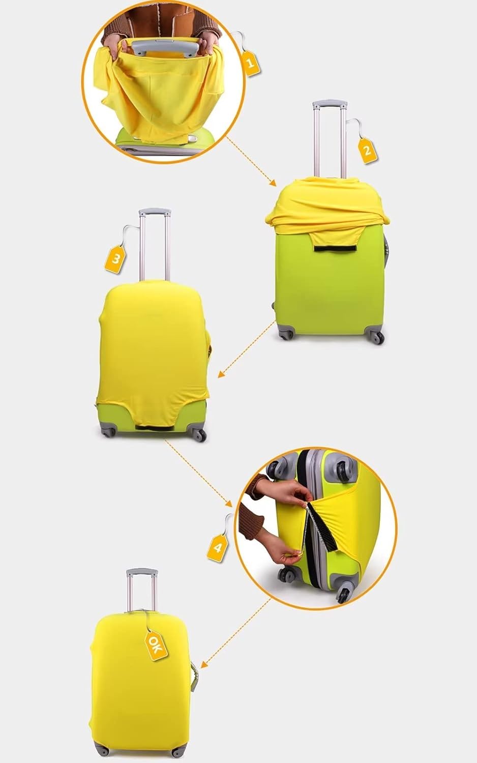 review Doojoayie Bling Butterfly Luggage Cover Suitcase Protector Fits 18-32 Inch Travel Suitcase Cover Washable Dustproof Anti-Scratch