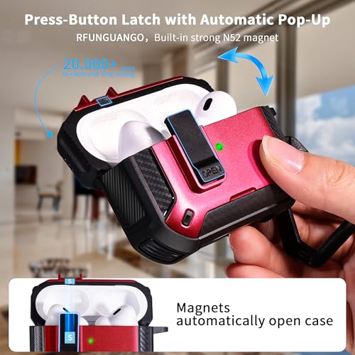 Image of RFUNGUANGO for AirPods Pro 2 Case, Red