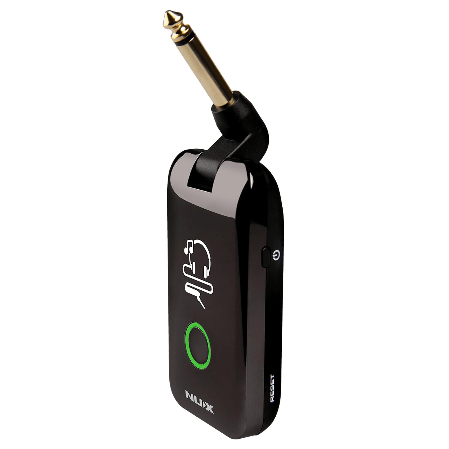 Nux MP-2 Mighty Plug Drahtlose Verstärker- und Effekt-Simulation für Gitarre und Bass + keepdrum Netzteil