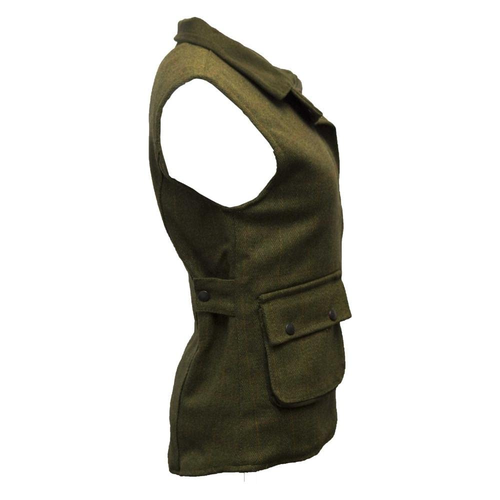 Walker & Hawkes - Bayston - Veste sans Manches Derby - pour Femme - Tweed - Chasse/Campagne