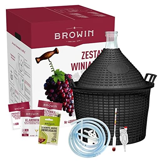STARTERSET STARTERKIT zum WEIN SELBERMACHEN WEINHERSTELLUNG GÄRBALLON 15L im KORB WEINSET ZW15