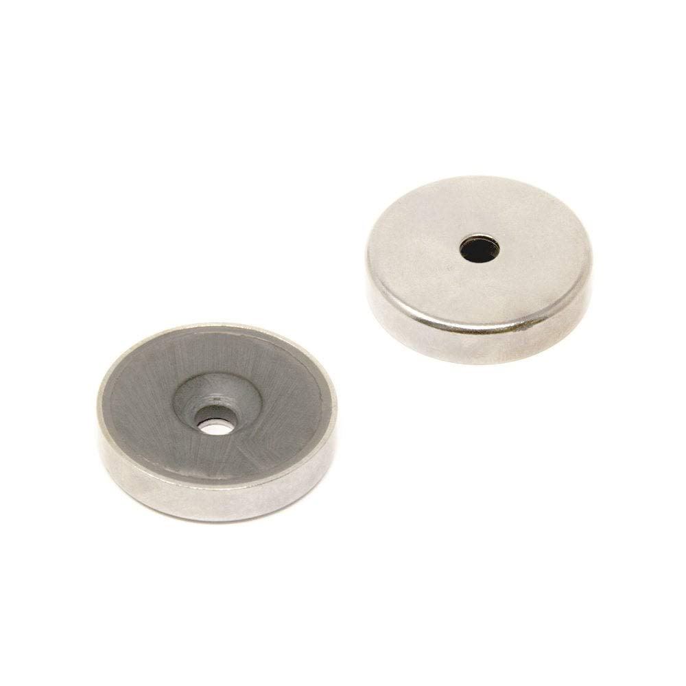 Ferrite Y30Bh Aimant en Pot Pour Les Arts, L'Artisanat, la Fabrication de Modèles, Le Bricolage et Les Passe-Temps - 32mm dia x 7mm D'Épaisseur x 5mm C/Évier - 7,2kg - Pack de 100