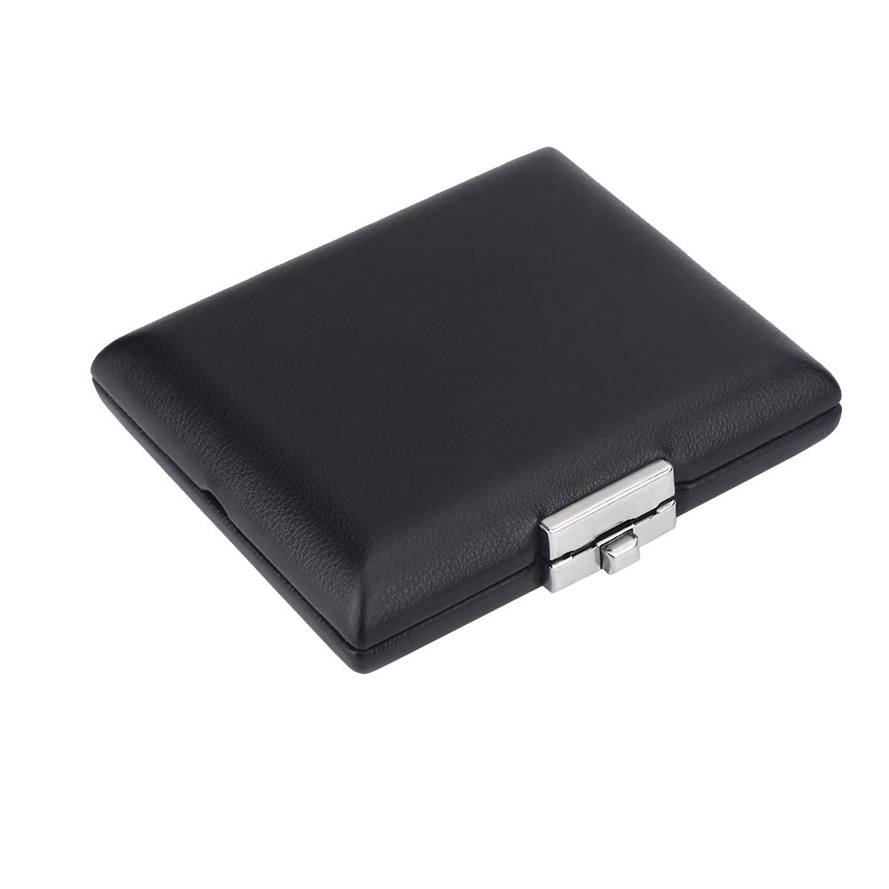 Housse en cuir PU noir Basson Reed Container Box Case avec des fentes pour le stockage 3 pièces anches pour les amateurs de basson,Accessoires De Jeu