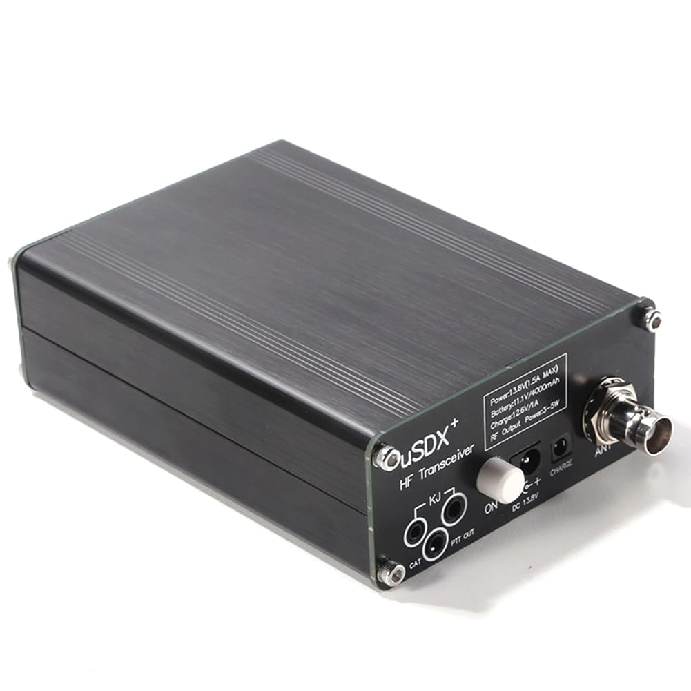 Bamberg USDR USDX+Plus V2 Ricetrasmettitore SDR A 8 Bande HF SSB QRP LCD con Display Altoparlante Microfono Ricetrasmettitore HF con Spina UE Facile da Installare Facile da Usare