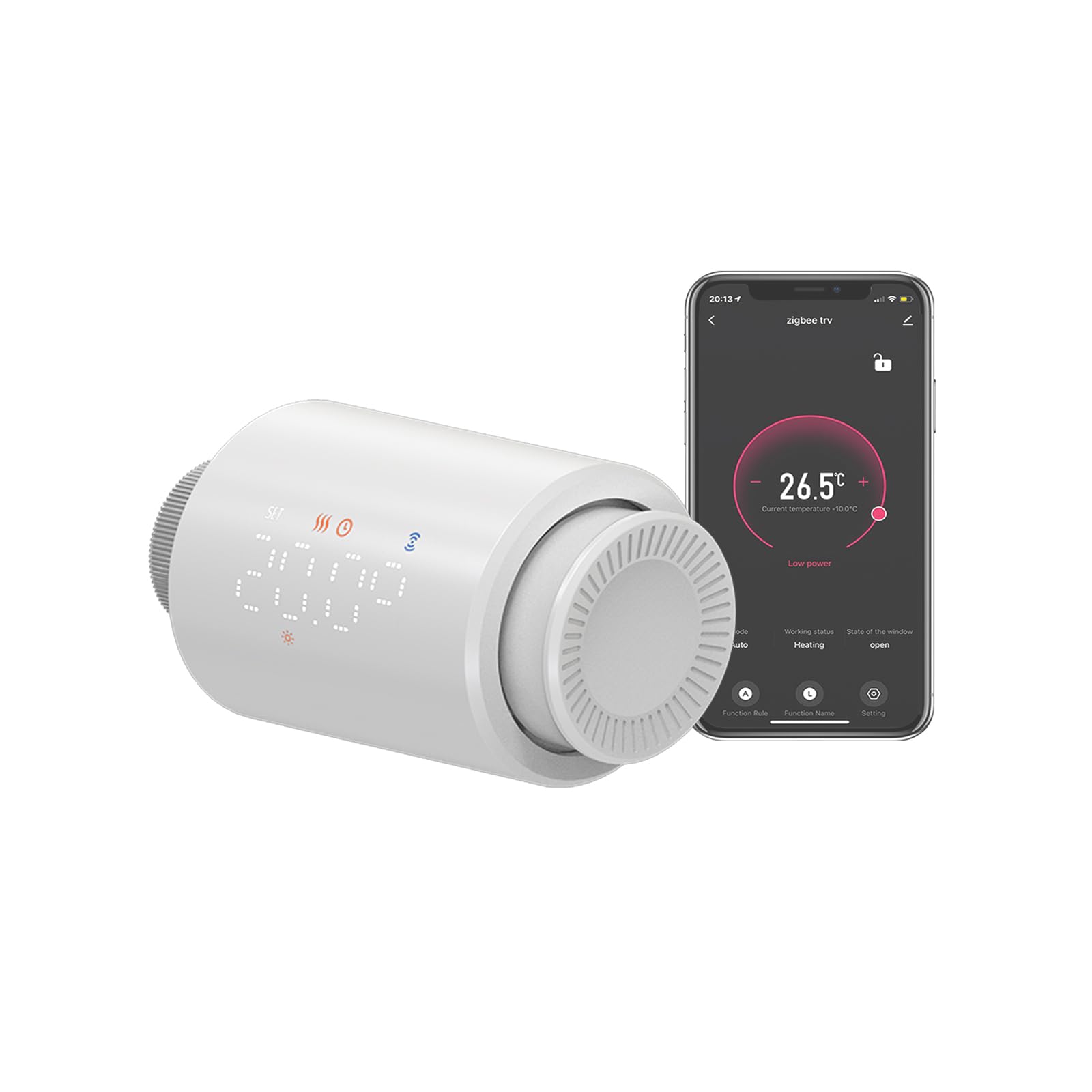Zawór grzejnika termostatu LED Zigbee, eTRV, sterowanie aplikacją Smart Life, sterowanie głosem z alexa googolehome