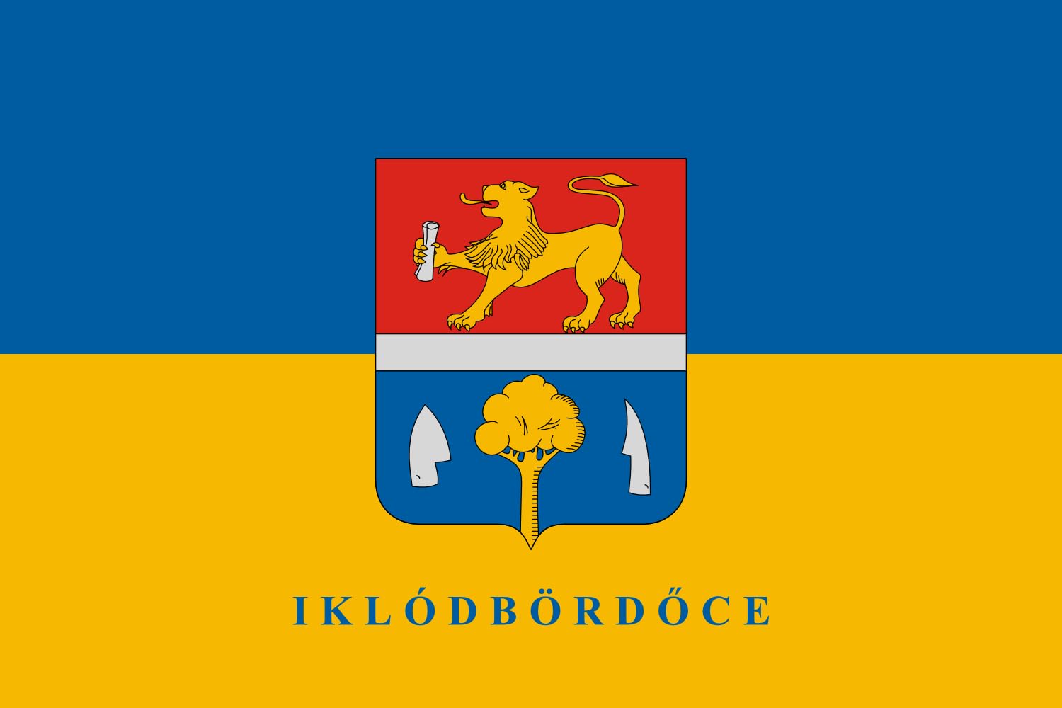 Drapeau large Iklódbördőce pavillon extérieur résistant aux intempéries