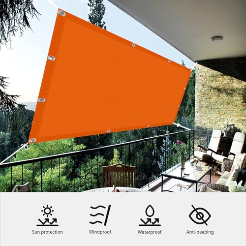 Voiles d'ombrages de 140x150 cm orange pour bloquer la chaleur - 5
