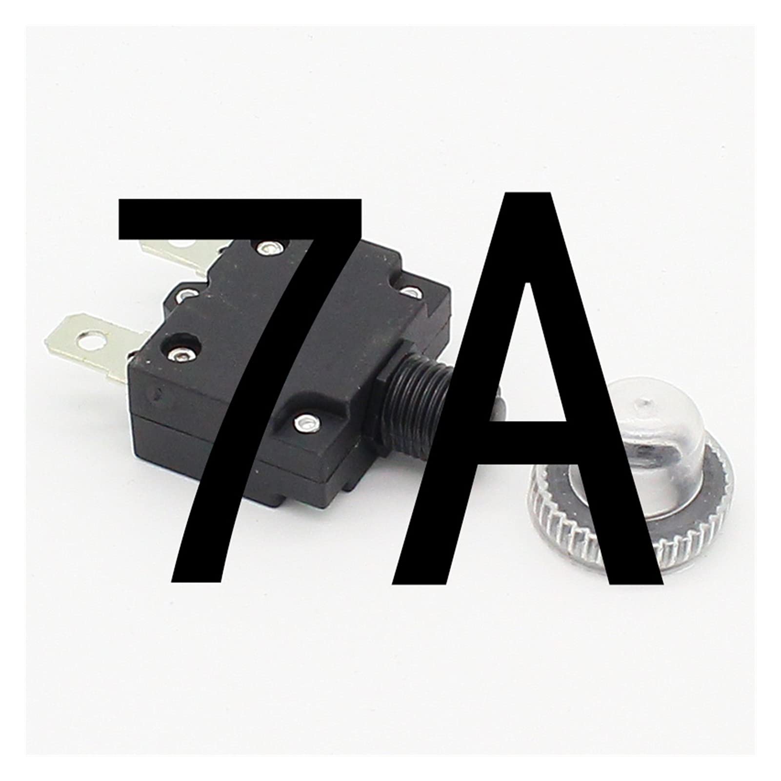 IEUMJNAT Circuit Breaker Thermal Switch Overload Protector Push Button 3A,4A,5A,6A,7A,7.,8A,10A,15A,18A,20A,25A,30A +Waterproof Cover(7a)