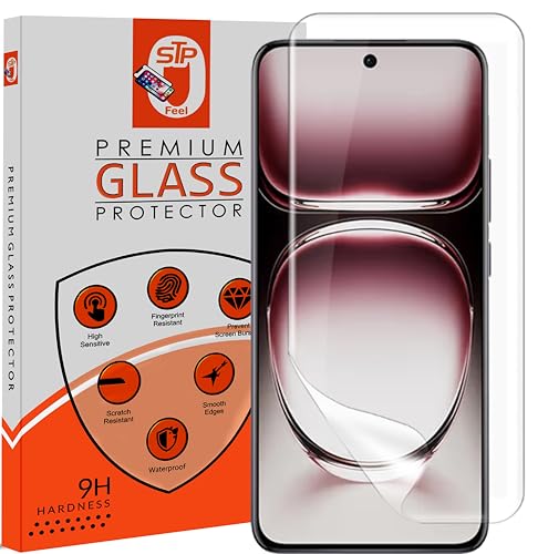 Image of STP FEEL 1 Pack Unbreakable Membrane Screen Protector Guard Compatible For Oppo Reno 12 / Reno 12 Pro, 6.7 Inch | Hydrogel Membrane Ultra Smooth Touch with Finger Print Support - HD /3 Months Warranty