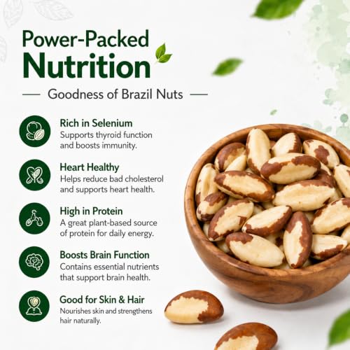 Image of Dry Goods Co. Brazil Nuts 100g | Premium Whole Brazil Nut | Selenium Rich | Jumbo Brazilian Nuts Vaccum Pack