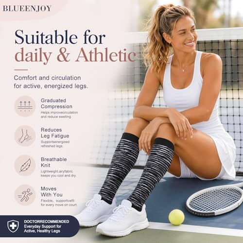 Are Compression Socks Good for Varicose Veins? 10 BLUEENJOY Copper Compression Socks for Women & Men (6 pairs) - Best Support for Nurses, Running, Hiking, Recovery