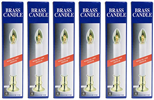 Creative Hobbies 6077X6 ® Pack Of 6 Electric Window Candle With On/Off Switch, Light Bulb thumb #5