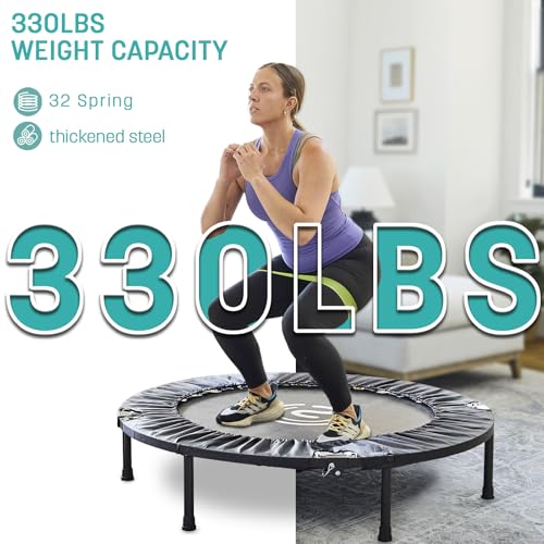image for SKYWALKER TRAMPOLINES 40” Foldable Fitness Trampoline, Indoor and Ou
