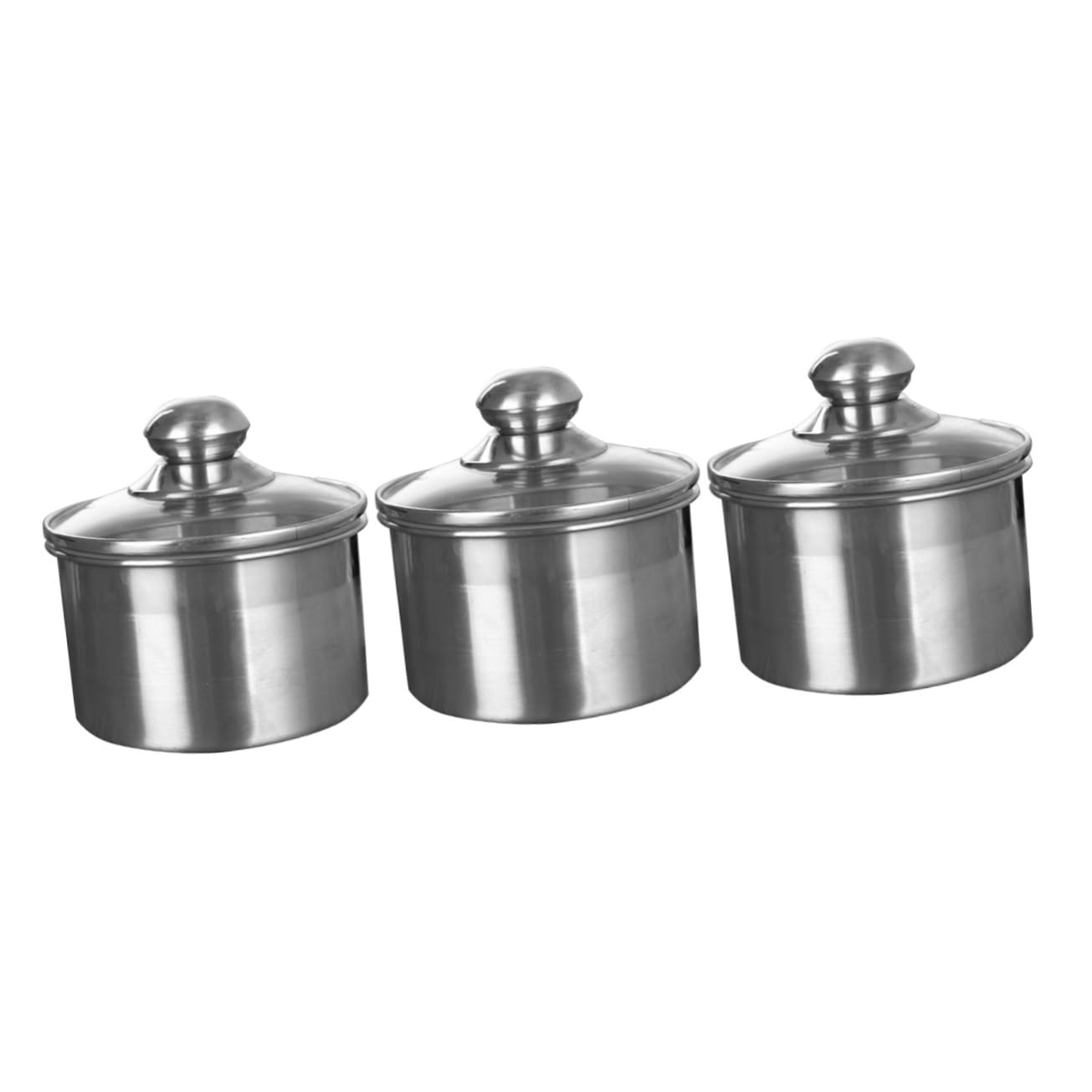 LABRIMP 3pcs Sealed Cans Pot Counter Container Candy Containers Sugar Canisters Round Tin Jar Flour Bottle Coffee Container Liter Milk Powder Containers Food Storage Bottle Spices Bottle