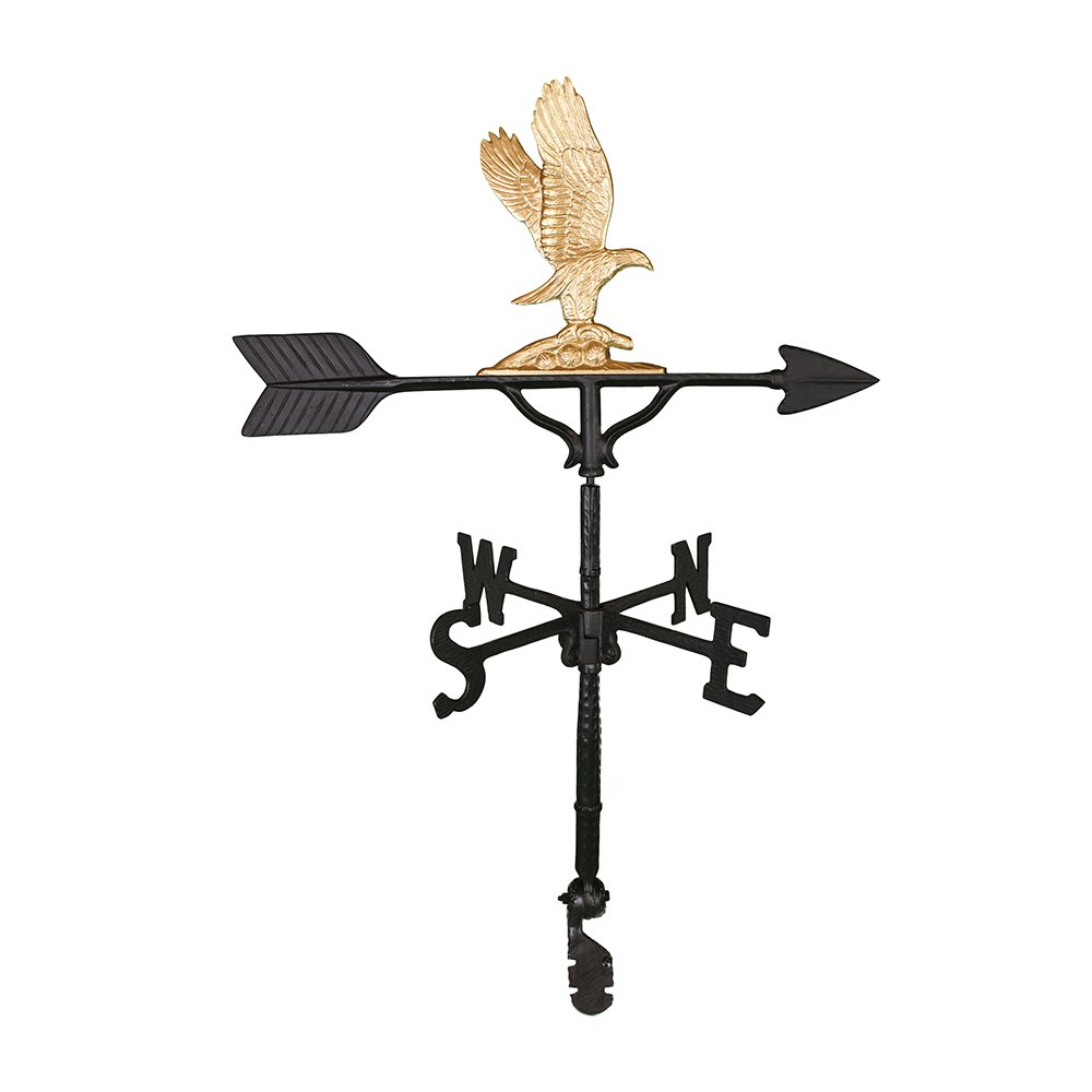 Montague Metal Products 32-Inch Weathervane with Gold Eagle Ornament