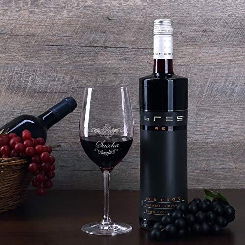 Herz & Heim® Bree Wein-Geschenk zum 40. Geburtstag mit graviertem Weinglas und Bree Wein zur Auswahl in Präsentbox Rot - Image 4