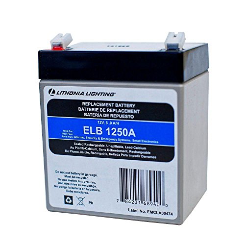 Lithonia Lighting ELB 1250A R6 12-Volt 5 Amp Replacement Battery