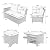 RUNNA Patio 8 Piece Wicker Sofa Set,Outdoor Conversation Set with Dining Table Chair,Ottoman and Cushions,for Porch Lawn Garden Backyard (Beige@i)
