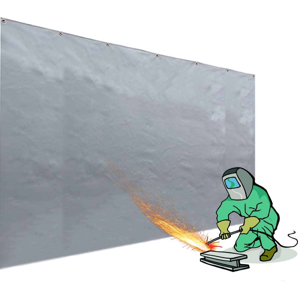 Couverture de soudage revêtue de silicone, rideau de soudure en fibre de verre, tapis de soudure ignifuge pour l'industrie, le camping, les fumeurs et les barbecues