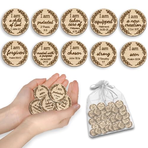 160 Pcs Scripture Pocket Tokens Bulk Bible Verse Party Favors Jesus Bible Verse Coins