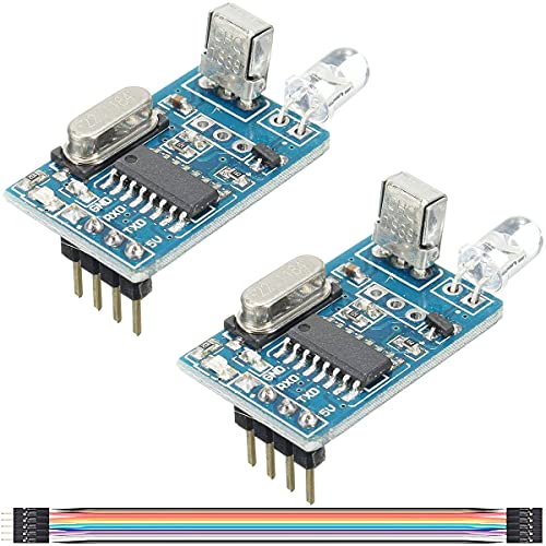 Youmile 2 uds 5V infrarrojos infrarrojos receptor decodificador remoto módulo inalámbrico codificador módulo transmisor con cable DuPont