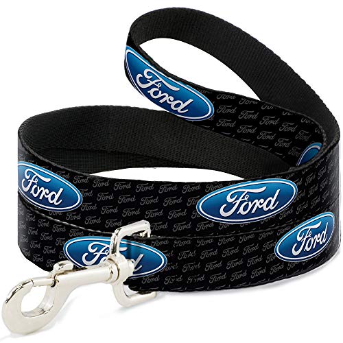 Dog Leash Ford Oval Repeat Text 6' Long 1.5
