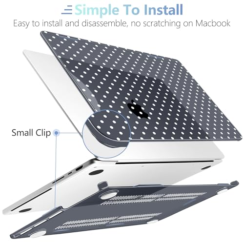 Image of MEEgoodo Case for MacBook Pro 16 inch 2026 2024 2023 2021, Laptop Hard Shell Compatible with M5 M4 M3 M2 M1 Pro /Max Chip, Fit Model A3429 /A3428 /A3403 /A3186 /A2991 /A2780 /A2485, White Polka Dot