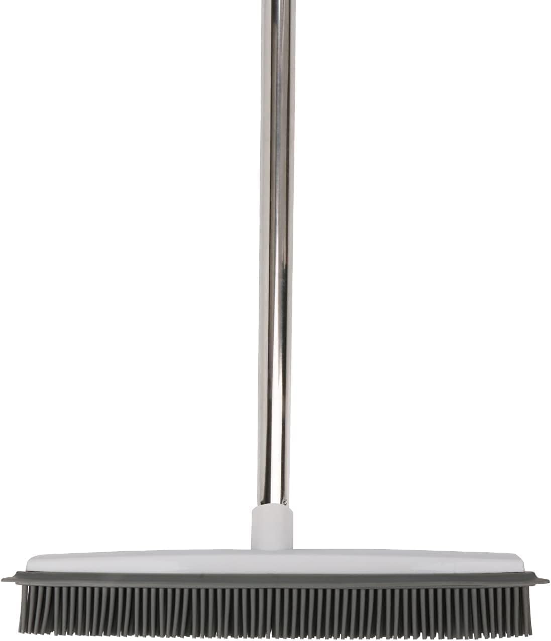 Balai en Caoutchouc de Silicone Blanc JIUNENG – Long Manche Anti-Rayures pour Poils d’Animaux, Sols, Tapis, Carreaux et Fenêtres - Description