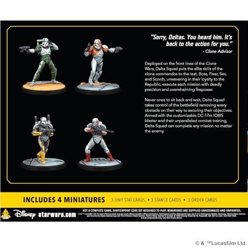 Star Wars Shatterpoint Delta Squad juego de mesa miniatura 2
