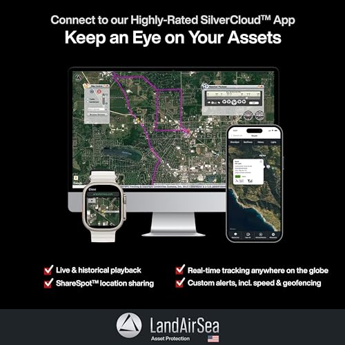 LandAirSea 54 GPS Tracker – Made in the USA from Domestic & Imported Parts. Long Battery, Magnetic, Waterproof, Global Tracking. Subscription Required
