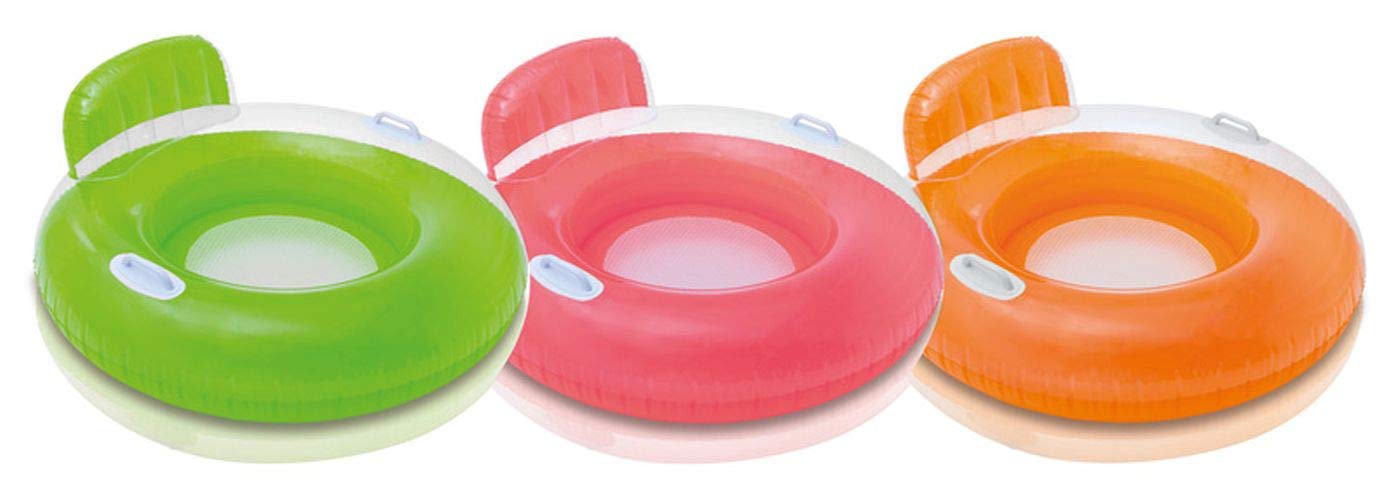 Intex - Flotador Rueda de sillón con Respaldo y Asas, 102 cm