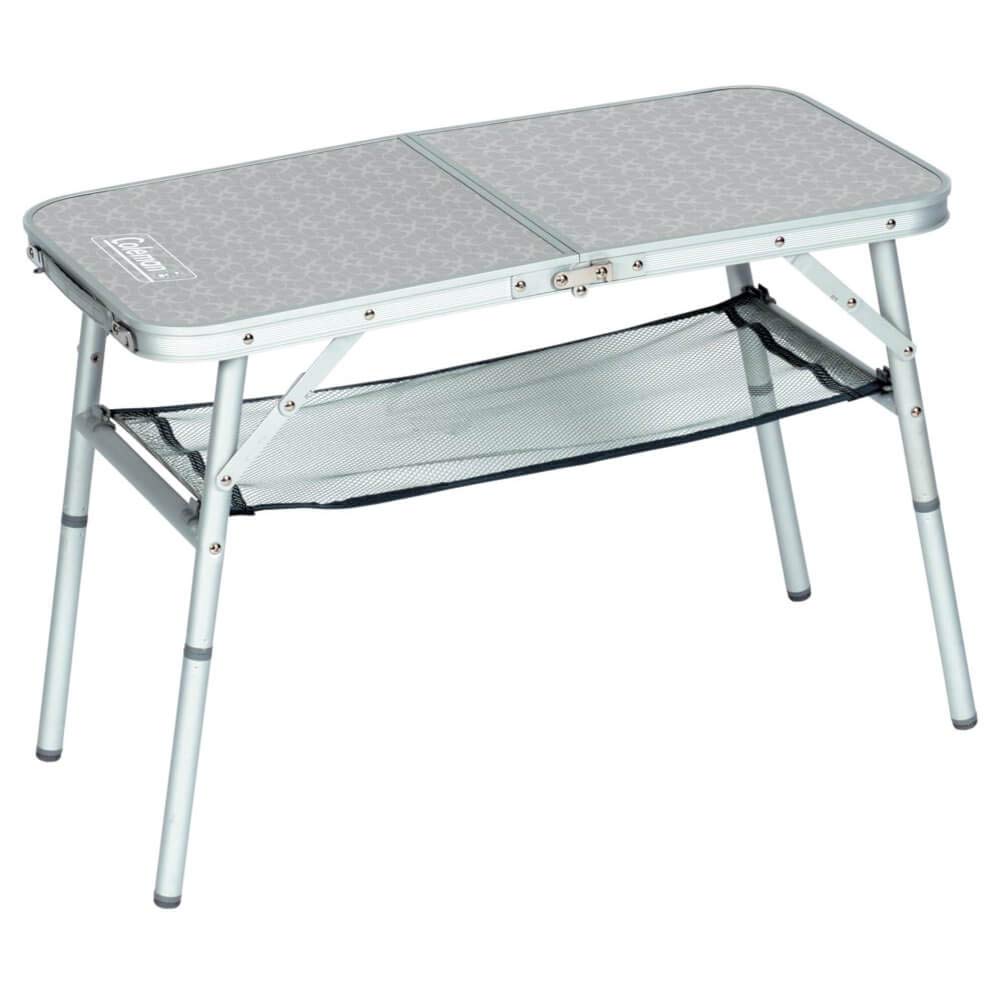 Coleman 204395 stół kempingowy Mini Camp Table (80 x 40 x 31,5/55 cm), srebrny