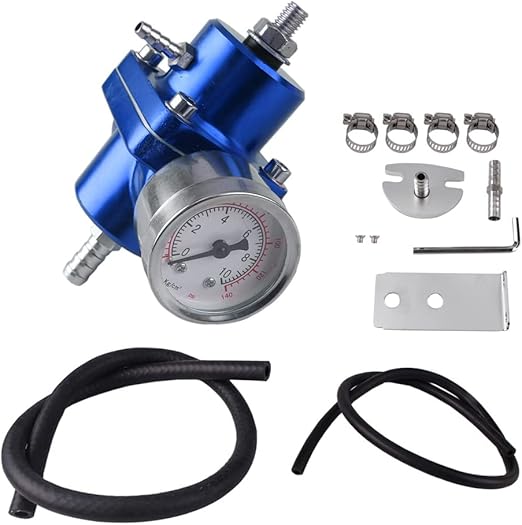 BARTOO Universal Fuel Pressure Regulator Kit,Aluminum Fuel