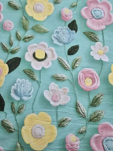 Image of RUMPS 380 TC Premium Heavy Cotton 7D Print Fast Colour Feel Elastic Fitted Floral Bedsheet King Size with 2 Pillow Covers || (Light Green, Fitted - 72 inchx78 inch King)