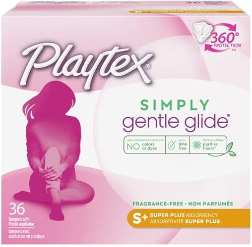 Playtex Gentle Glide 360 Tampones, aroma fresco, Super Plus, 36 unidades