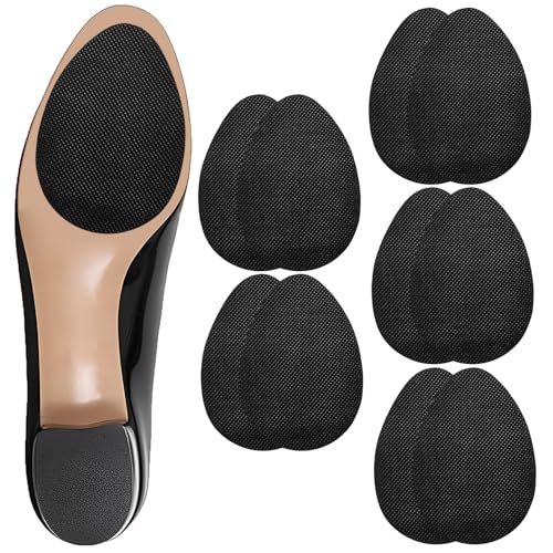 Lot de 5 Paires de Patins Antidérapants pour Semelles de Chaussures, Semelles Antidérapantes Caoutchouc Semelles Adhésives Anti-bruit pour Chaussures Hommes Femmes...