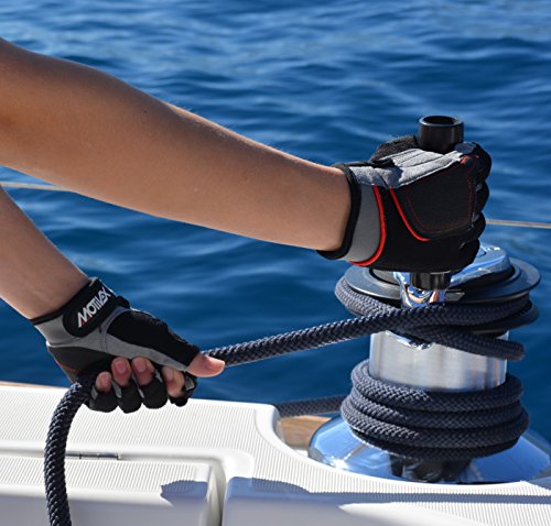 MOTIVEX Segelhandschuhe Rückseite Elasthan, beschichtete Handflächen, Kevlar verstärkte Finger, Größe L