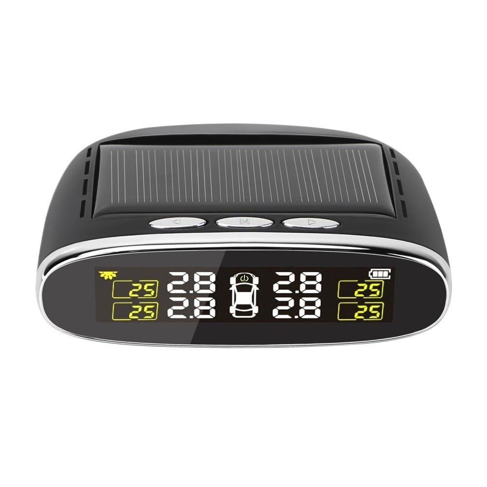 Tpms Sistema di monitoraggio della Pressione degli Pneumatici for Auto con Allarme Temperatura Solare Pressione Pneumatici(Interior Sensor)