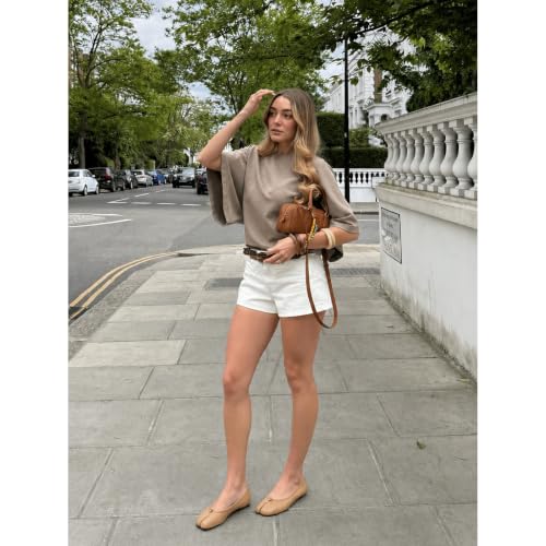 Image of VBDB Tabi Ballet Flats for Women Dressy Casual Shoes Split Toe Wide Flats Light Weight Japanese Shoes