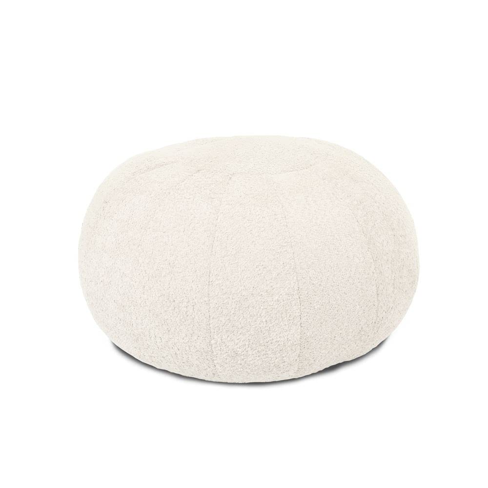 rucomfy Beanbags Snug Bean Bag Pouffe - Large Soft Footrest or Extra Seating - Home Decor Accessories for Living Room or Bedroom - Arrives Pre Filled - D62cm x H42cm (Oat)
