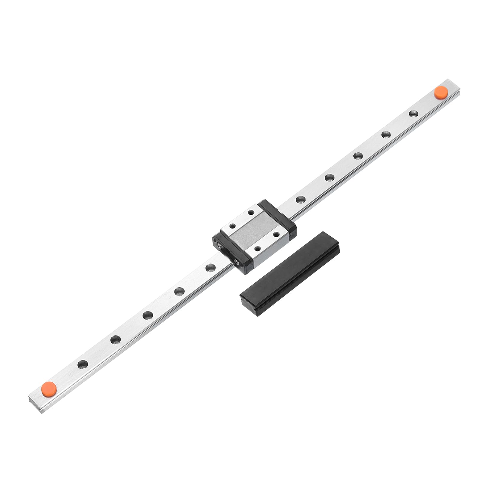 QUARKZMAN Riellineal MGN12 350mm Con Bloque Deslizante MGN12C Y Guía Lineal Mini MGN12 De Plástico Para Impresoras 3D DIY Y Máquinas CNC, Negro