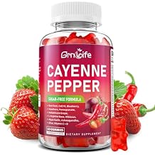 Cayenne Pepper Beet Root Gummies, with Beetroot Garlic CoQ10 Hawthorn Berry Grape Seed Extract Olive Leaf Nattokinase Hibiscus Vitamin D Nitric Oxide and Others, Support Overall Wellness, 60 Count
