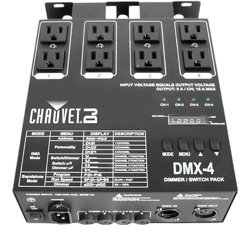 CHAUVET DJ DMX-4 LED Lighting Dimmer/Relay Pack | Lighting Access...